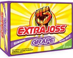 Extra Joss Grape - Energy poeder met 7 vitamines, Ginseng & Royal Jelly - Pre Workout - 36 zakjes