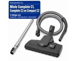 Kleanburg® Enkel geschikt voor Miele CompleteC1 en C3 en Compact C2 - Stofzuiger Onderdelen Set – Slang, Telescoopbuis & Combizuigmond