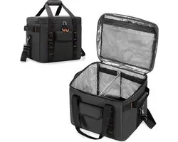 Vochtbestendige transporttas, compatibel met Jackery Explorer 300/500/1000/1000 Pro/ECOFLOW River2/River2 Pro/River2 Max, tas voor schoolgenerator met verstelbare scheidingswanden, Zwart