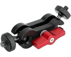 NICEYRIG Articulating Arm with Double Head Monitor Mount (1/4" Screw) for LCD Monitor LED Lighting