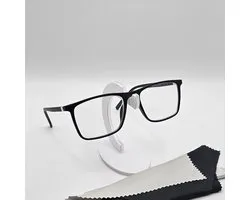 Unisex leesbril / computerbril +2,0 blauw licht filter / bril met etui en doekje 2024 / computerbril met sterkte / bril +2.0 / blue light blocking glasses / zwarte montuur / beeldscherm bril op sterkte / gaming bril / computer bril / Aland optiek