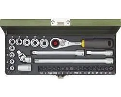 Proxxon Industrial Douille métrique 1/4 (6.3 mm) 32 pièces 23078