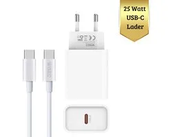 25W USB C Snellader USB C naar USB C Kabel – Oplader Geschikt voor Apple iPhone 17 / iPhone 16 / 15 en Samsung – Snellader Oplader – 2 meter