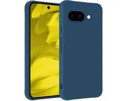 Hoesje - Geschikt voor Google Pixel 9a - Sterk & Shockproof - Hoes Cover - Siliconen Case - Telefoonhoesjes - Donkerblauw