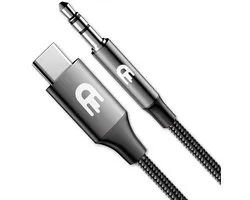 Drivv. USB C naar AUX Kabel - USB C naar Jack - 3.5mm Audio Kabel - USB-C naar Auto - USB-C naar Headphone - Nylon - 1 meter