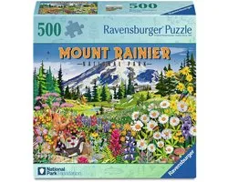 Puzzle Ravensburger Mount Rainier National Park de 500 pièces | Collection des parcs nationaux | Puzzle de paysage