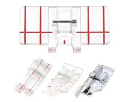 Ensemble de 4 pieds-de-biche pour machine à coudre - Pied de 1/4 de pouce avec guide pour matelassage, pied-de-biche à guide parallèle, 4 styles pour Brother, Singer et autres machines à tige basse