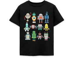 Vrolijke Robotfiguren Nerd Robot Retro T-Shirt Kinderen