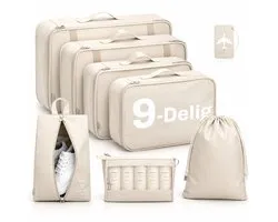 BOTC Packing Cubes Set 9-Delig - koffer organizer set - koffer organizer - Kleding organizer voor koffers, tassen en backpack