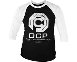 Robocop Raglan top -M- Omni Consumer Products Zwart/Wit