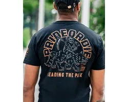 T-shirt PRIDEorDiE LEADING THE PACK Zwart - XXL