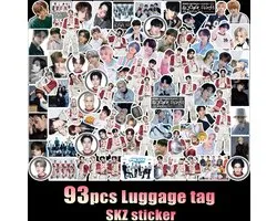 KPOP Idol Group 93pcs/set Stray Kids Social Path Decorative Luggage Paper Sticker [Sticker]