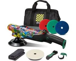 BATOCA P2 Polijstmachine Set 1000W Hoog Koppel, 150mm Heavy-Duty Roterende Polijstmachine voor Lakcorrectie, Kabelclip - ShopVlot
