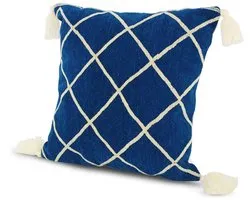 Safaary - Marokkaanse Kussen Kelim Blauw Vierkant