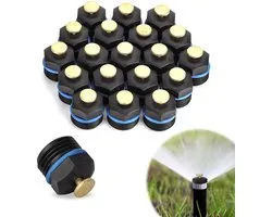 Lot de 20 têtes de pulvérisation Garden , système de pulvérisation réglable à 360 degrés, buses de brumisation fiables pour l'irrigation de la pelouse et du Garden