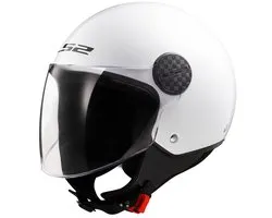 LS2 OF558 Sphere II Solid Gloss White Jet Helm - Helm