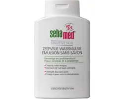 Sebamed Zeepvrije wasemulsie - Diepe reiniging tot in de poriën - Pentavitin beschermt tegen uitdroging - Voor handen, gezicht en lichaam - Douchemiddel - 500 ml