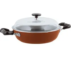 Sauteuse Vintage Sambonet - Incl. Couvercle - Aluminium - Ø28cm - Rouge