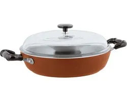 Sauteuse Vintage Sambonet - Incl. Couvercle - Aluminium - Ø28cm - Rouge