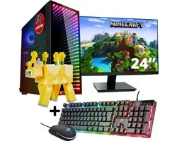 ScreenON - Gaming Set - Minecraft Moobloom Hero - V1 (GamePC + écran 24 pouces + clavier + souris)