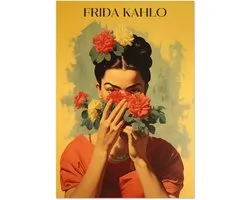 Poster Frida Kahlo - Behind the bloom 30x40 cm - exclusief lijst