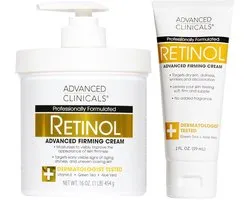 Advanced Clinicals Retinol Body Lotion & Face Moisturizer – Crème corporelle et crème visage au rétinol + format voyage