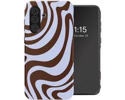 Coque Selencia - Compatible avec Samsung Galaxy A36 / A56 (5G) - Coque arrière - Dream Swirl Chocolate