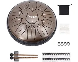 Rayzm Stalen Tong Drum, 6-inch handpantankdrumstel met 11 noten, koolstofstaal, D-Key percussie-instrument
