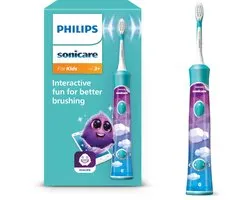 Philips Sonicare for kids - Elektrische Tandenborstel voor kinderen - Blauw - incl. extra opzetborstel - HX6322/04