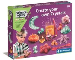 Clementoni Science & Play Lab - Create Your Own Crystals - Kristallen Maken Experimenten Set - Wetenschap Speelgoed - Educatief Experiment - 8+ Jaar