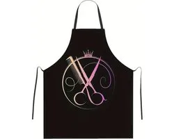 Bovista Baardschort - Beard Bib - Scheerschort - Baard Cape - Kappersmantel - Kapmantel - Zwart - 2 Stuks