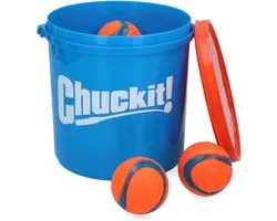 Chuckit! Bucket 8 Ballen M Ø6cm – Drijvend Apporteerspeelgoed – Oranje