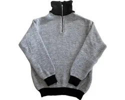 Schipperstrui Heren Grijs 30% Wol 40% Polyester 30% Acryl Fijn Gebreid maat M