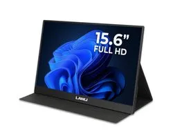 LANU® - Moniteur portable 15,6 pouces - Full HD - Écran portable IPS - Modèle 1 câble - Plug & Play - Moniteur gaming HDMI - Avec housse