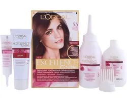 L'Oréal Paris Excellence Crème Licht Mahoniebruin 5.5 - Permanente Haarkleuring - Rijk en levendig kleurresultaat - Haarverf