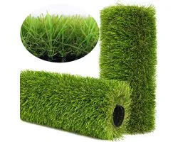 Artificial Grass Carpet Outdoor and Indoor,4FTX6FT Fake Grass Carpet Green Synthetic Grass Pet Grass Realistic Faux Grass Carpet with Drainage Holes for Garden Lawn Landscape Balcony Home