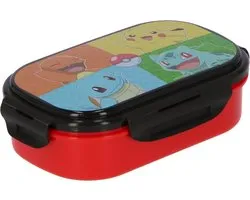 Pokémon Broodtrommel met Bestek - School - Lunchtrommel - Lunchbox - BPA Vrij (Pikachu, Charmander, Bulbasaur, Squirtle)