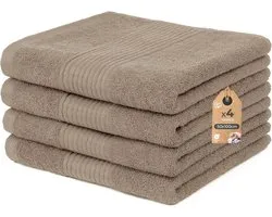 Pillow Lot de 4 serviette de bain 50x100 cm – serviette de bain grande taille 100% coton – Éponge 500 g/m² – Douces, absorbantes et durables – Oeko-Tex