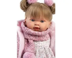 Llorens softbody pop blond haar met geluid 42 cm