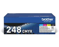Pack toners TN-248VAL Brother. Chaque toner imprime jusqu'à 1 000 pages.