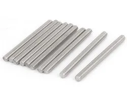 sourcingmap M6 x 70mm 304 RVS Mannelijke Schroefdraadstaaf Studs Zilver Toon 10 Stks