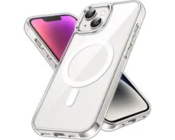 YSONIC Hoesje Geschikt voor Apple iPhone 13 Transparant - Siliconen Back Cover - Case Geschikt voor MagSafe - 2500g Magnetische Trekkracht