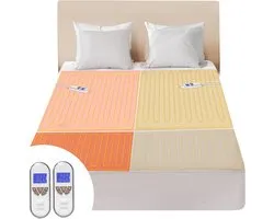 Elektrische Deken - Verwarmde Matras - Warm Slapen - Multi-zone Verwarming - Kingsize - Wit