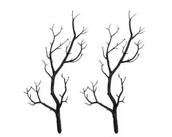 Branches d'arbre artificielles noires décoration – fausses branches pour Halloween, Noël et décoration intérieure – branches de corail décoratives pour vase, décoration de table et décoration de fête – lot de 2 pièces