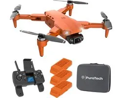 PuroTech Ultra Smart Drone - Caméra 4K UHD - Drone avec Caméra pour Extérieur/Intérieur - Dual Caméra 4K Full HD - Zoom 50x - 3 Batteries - 84 Minutes de Vol - Photo - Vidéo - Quadcopter