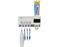 Optismile Tandenborstelhouder - UV Steralisator - Tandpasta Houder - Zelfklevend