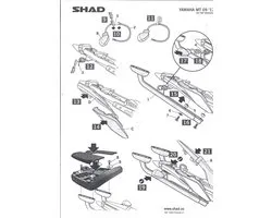 Kit TOP MASTER Support de top case Shad pour moto Yamaha 900 MT-09 SP Y0MT97ST