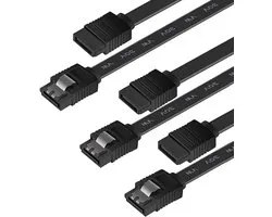Benfei 3-Pack SATA kabel - Sata III data Speed - voor SSD, HDD en ODD - 50 centimeter