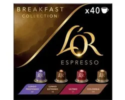 L'Or Espresso Breakfast Collection 40 capsules de café (4x52g) 208g