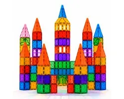 Magna Minds - Magnetic Tiles- Magnetisch Speelgoed – 180 stuks - Constructie speelgoed - Magnetische tegels - Montessori speelgoed - Magnetic toys - Magnetische bouwstenen - Speelgoed Kinderen